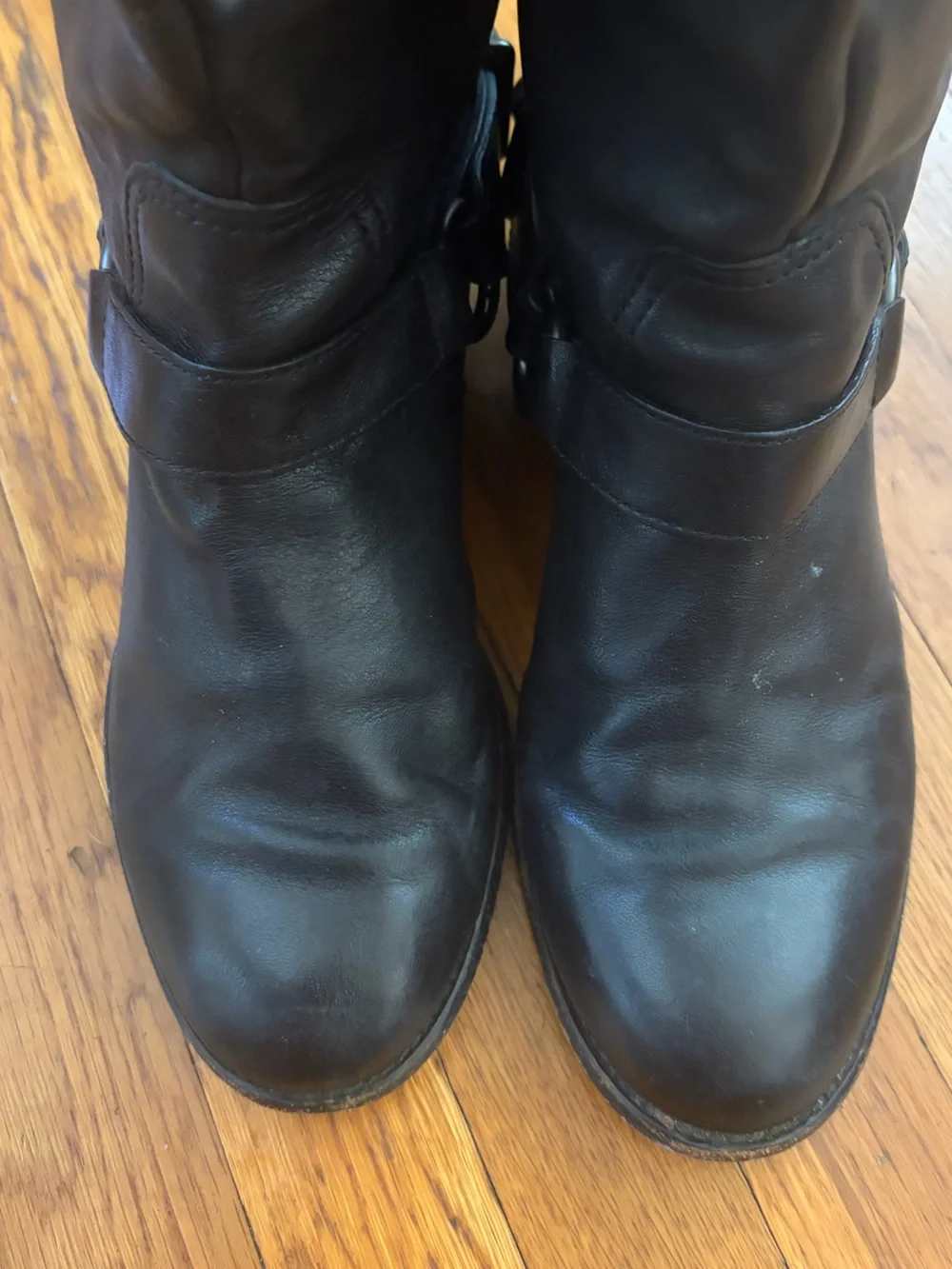 COACH Vintage Black Leather Natale Knee High Riding Boots 8.5